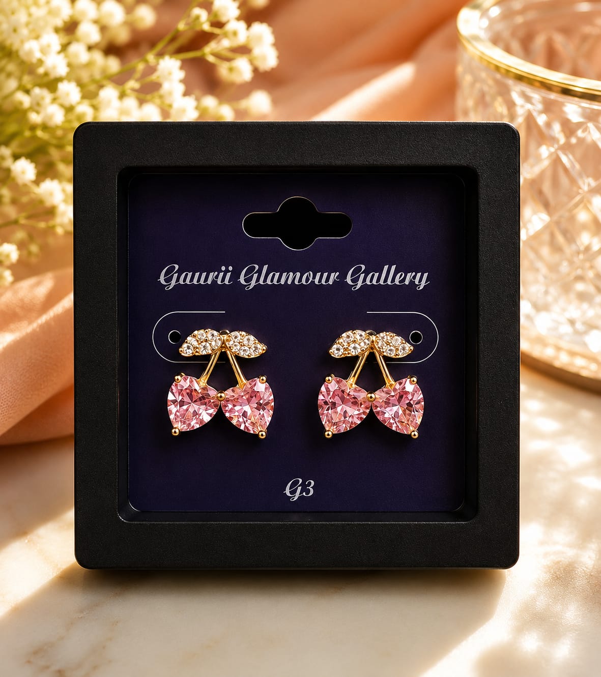 Cherry Crystal Earrings