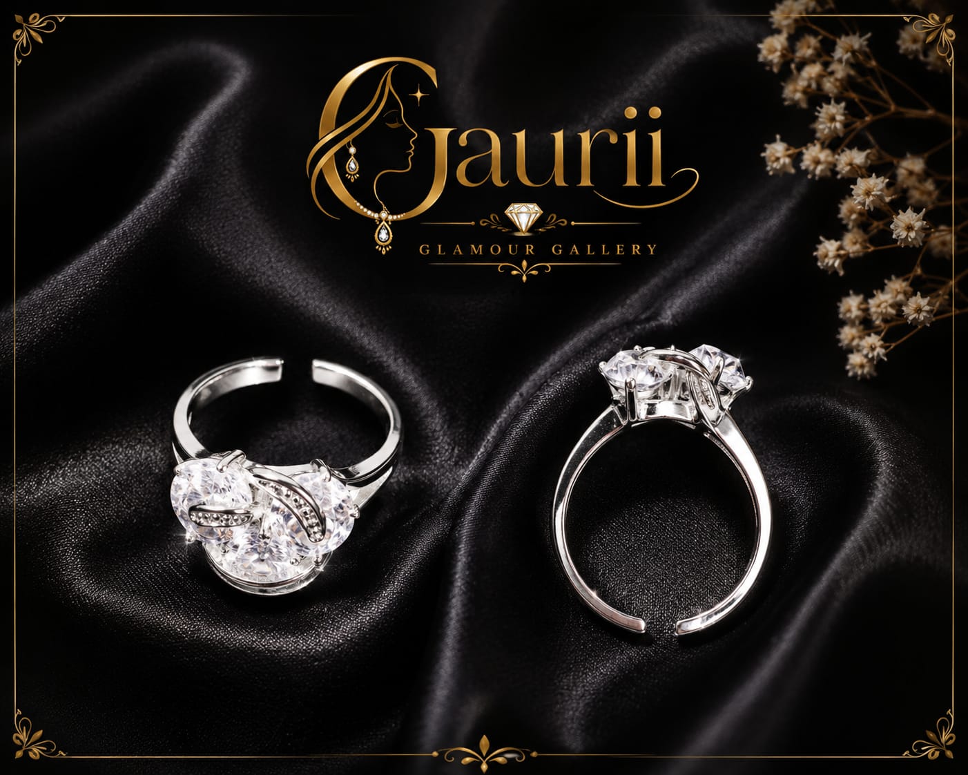 Premium Adjustable Crystal Ring
