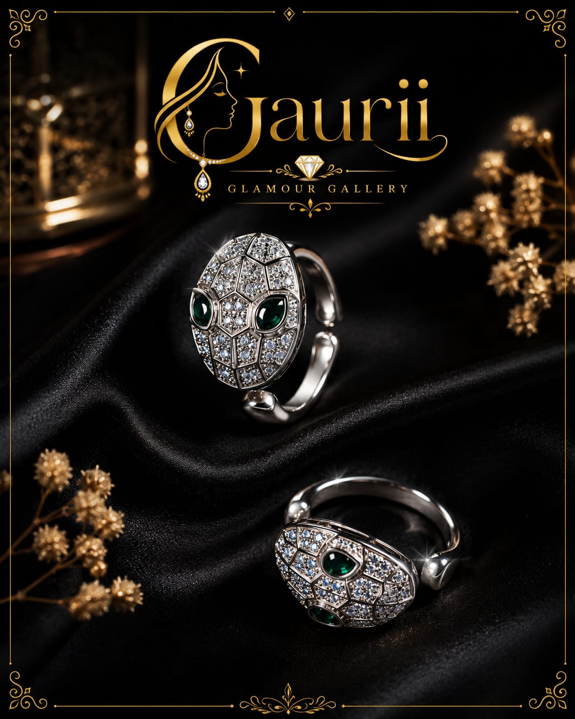 Elegant Snake Eye AD Ring